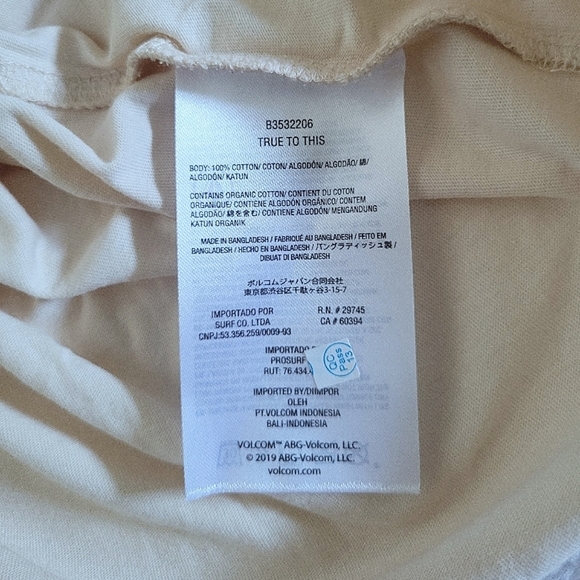 Volcom💎 "True To This" Repeating Logo Boyfriend👫 Tee👕 - NWT - Picture 7 of 13